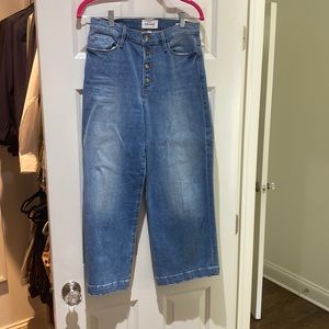 FRAME size 27 Ali Wide Crop Jeans